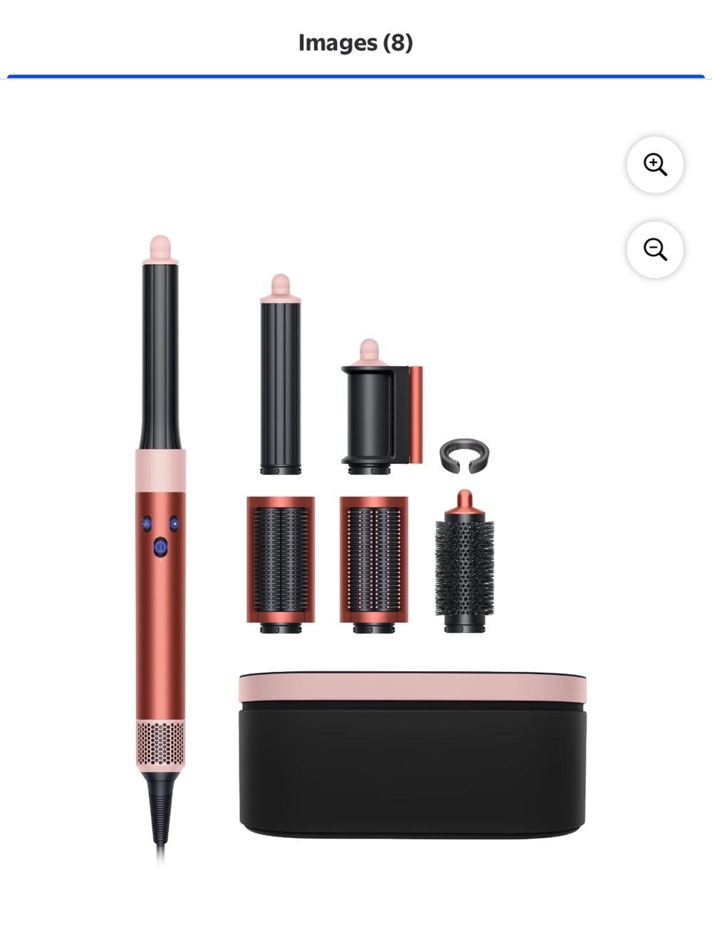 Dyson premium airwrap multi styler & dryer complete rose gold with 6 attachment